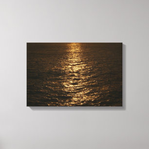 Sonnenuntergang auf dem Wasser Abstrakte Meeresfot Leinwanddruck