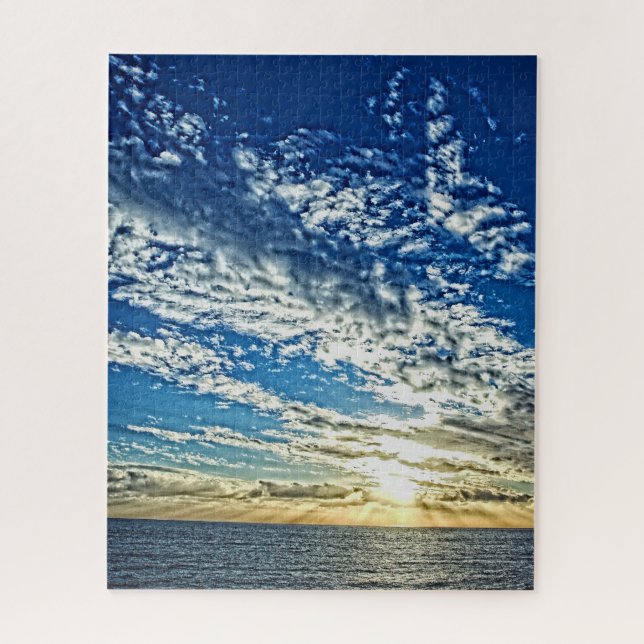 Sonnenuntergang auf den Cinque Terre Italien - 16x Puzzle (Vertikal)