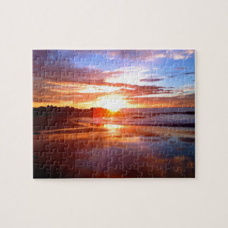 Sonnenuntergang auf den Felsen Puzzle