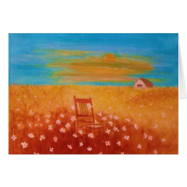 Sonnenuntergang auf den Gebieten (Vorderseite (Horizontal))