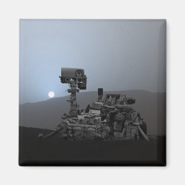 Sonnenuntergang auf den Mars Neugier Rover Magnet