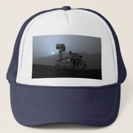Sonnenuntergang auf den Mars Neugier Rover Truckerkappe