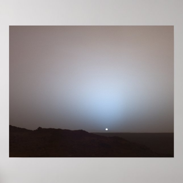 Sonnenuntergang auf den Mars - von den Mars-Rover- Poster (Vorne)