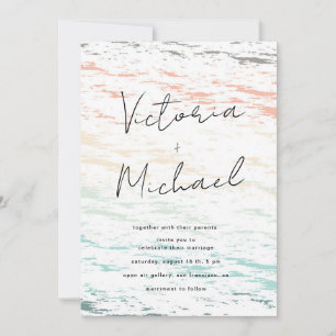 Sonnenuntergang auf der Hochzeit in Urlaubsort Einladung