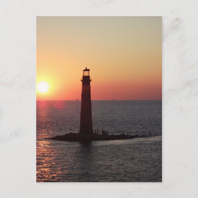 Sonnenuntergang auf der Insel Daughin Postkarte (Vorderseite)