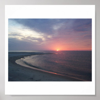 Sonnenuntergang auf der Insel Sand Poster