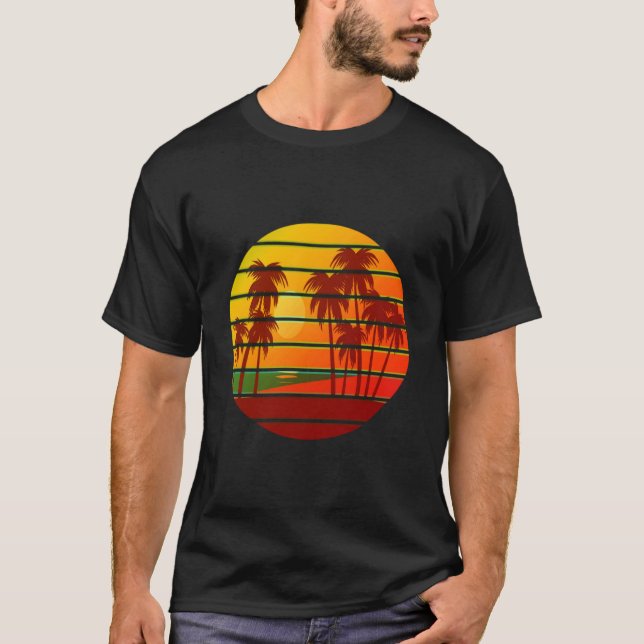 Sonnenuntergang auf der Insel T-Shirt (Vorderseite)