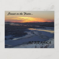 Sonnenuntergang auf der Platte Postcard