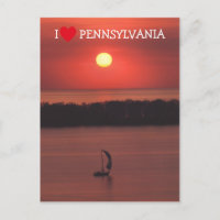 Sonnenuntergang auf der Presque Isle Postcard