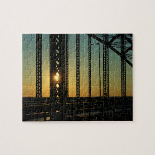 Sonnenuntergang auf der Robert Moses Bridge Long I Puzzle