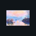 Sonnenuntergang auf der Seine am Lavacourt Monet K Leinwanddruck<br><div class="desc">Der Wintereffekt ist ein wunderschöner Kunstimpressionismus mit landschaftlichem Sonnenuntergang an der Seine in Lavacourt,  Frankreich,  das von Claude Monet c.,  einem französischen Impressionisten,  geschaffen wurde. 1880.</div>