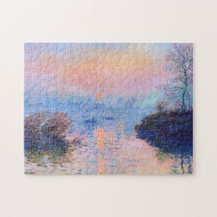 Sonnenuntergang auf der Seine am Lavacourt Monet K Puzzle