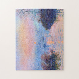 Sonnenuntergang auf der Seine am Lavacourt Monet K Puzzle