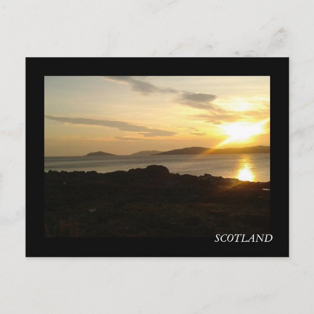 Sonnenuntergang auf der Solway Förde Postkarte (Vorderseite)