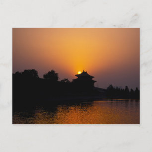 Sonnenuntergang auf der verbotenen Stadt - Peking, Postkarte