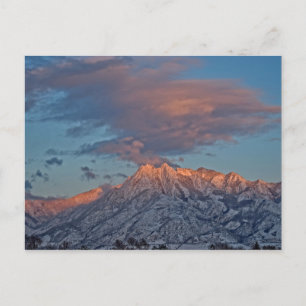 Sonnenuntergang auf der Wasatch Range - Utah Postc Postkarte