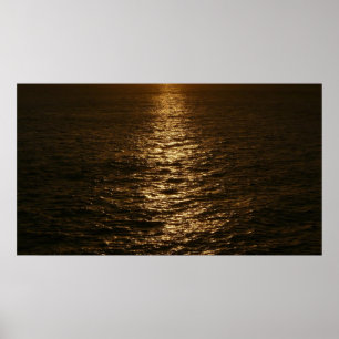 Sonnenuntergang auf der Wasser Abstrakte Fotografi Poster