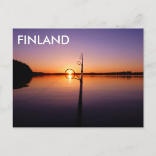 Sonnenuntergang auf einem See, der durch eine Ange Postkarte