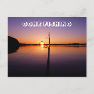 Sonnenuntergang auf einem See, der durch eine Ange Postkarte