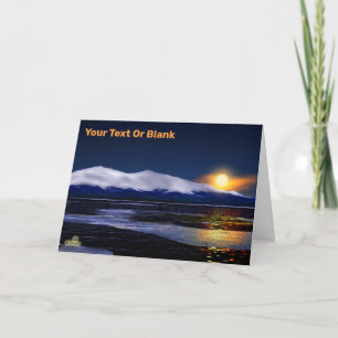 Sonnenuntergang auf Eis Feiertagskarte