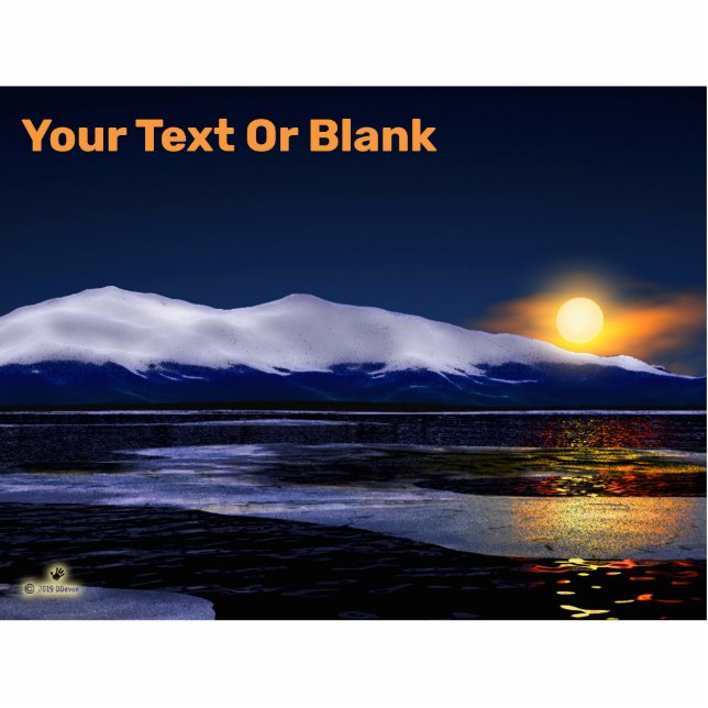 Sonnenuntergang auf Eis Freistehende Fotoskulptur (Vorne)