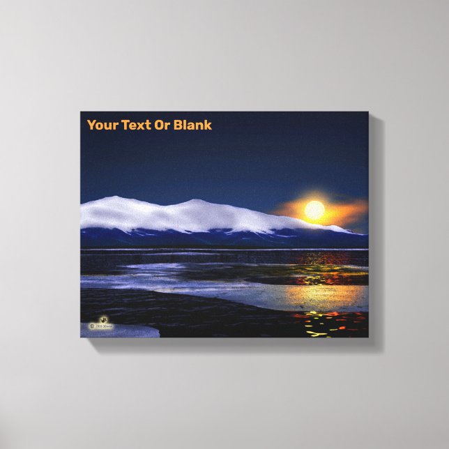 Sonnenuntergang auf Eis Leinwanddruck (Vorderseite)