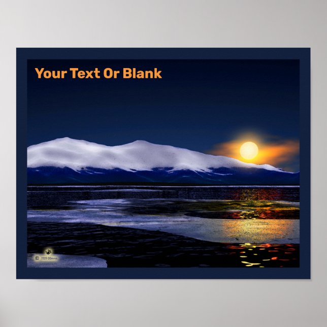 Sonnenuntergang auf Eis Poster (Vorne)