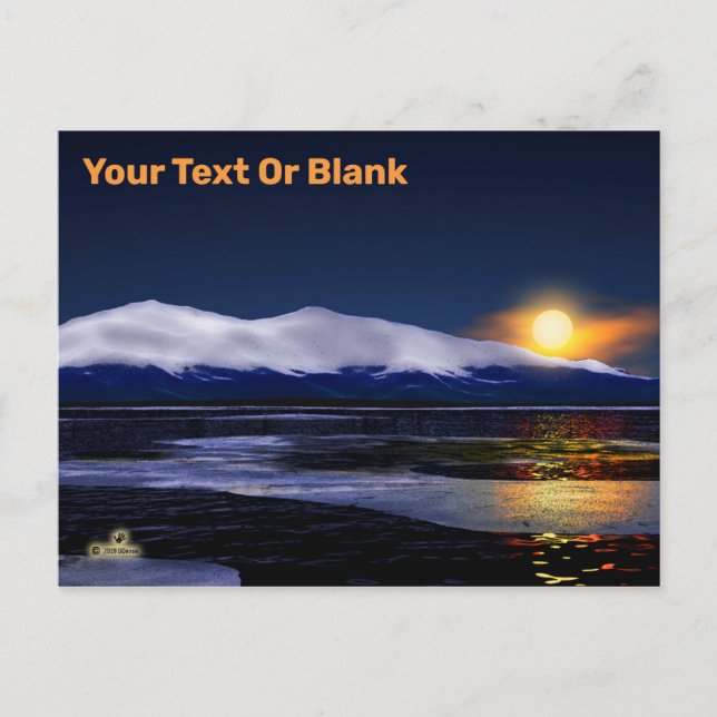 Sonnenuntergang auf Eis Postkarte (Vorderseite)