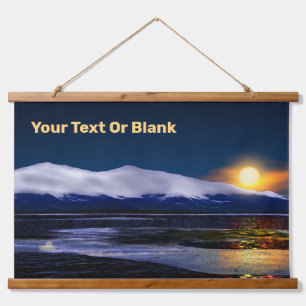 Sonnenuntergang auf Eis Wandteppich Mit Holzrahmen