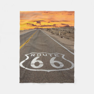 Sonnenuntergang auf Fleece des Weg-66