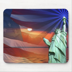 Sonnenuntergang auf Freiheits-Mausunterlage Mousepad