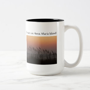 Sonnenuntergang auf Insel Annas Maria, Zweifarbige Tasse