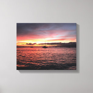 Sonnenuntergang auf Maui Leinwanddruck