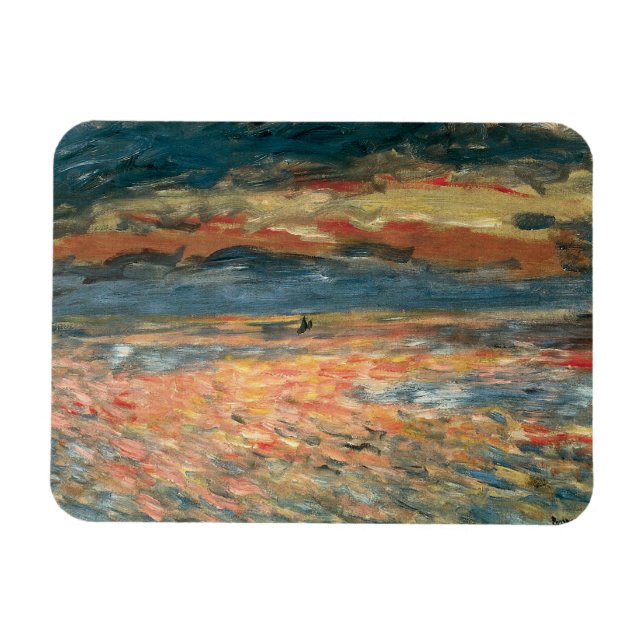 Sonnenuntergang auf See durch Pierre Renoir, Vinta Magnet (Horizontal)