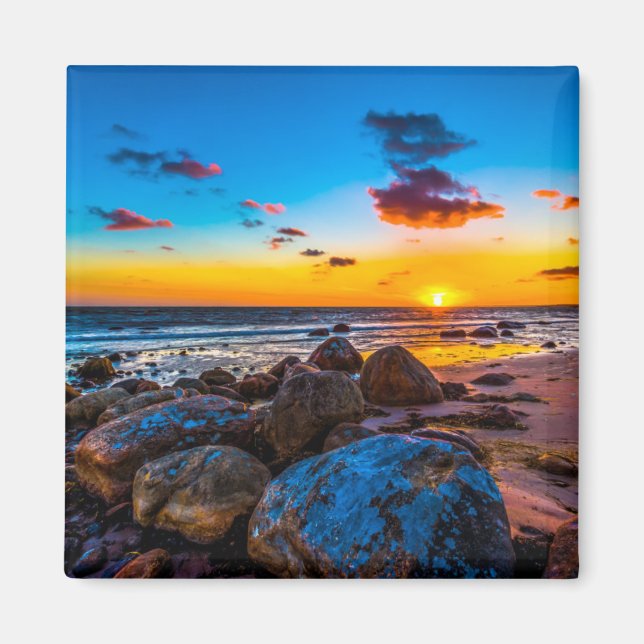Sonnenuntergang auf See Magnet (Vorne)
