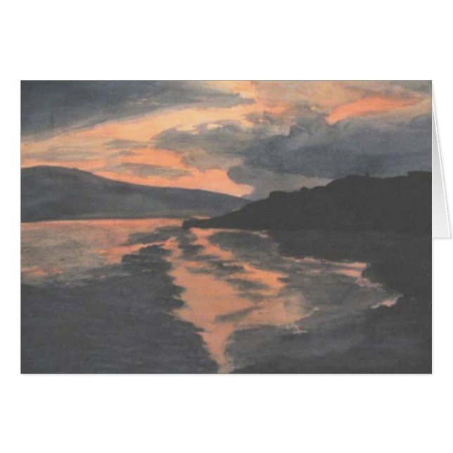 Sonnenuntergang auf Wasser (Vorderseite (Horizontal))