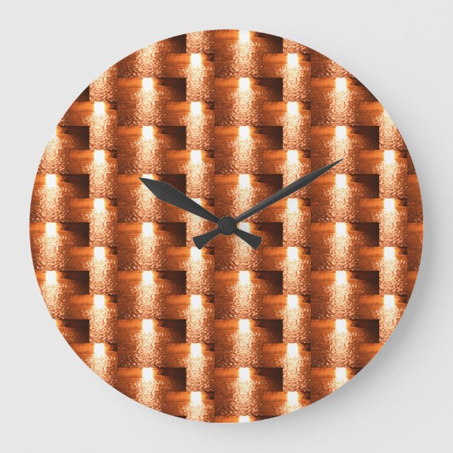 Sonnenuntergang auf Wasser Große Wanduhr (Vorderseite)