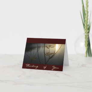 Sonnenuntergang auf Wellen/Denken von dir Karte