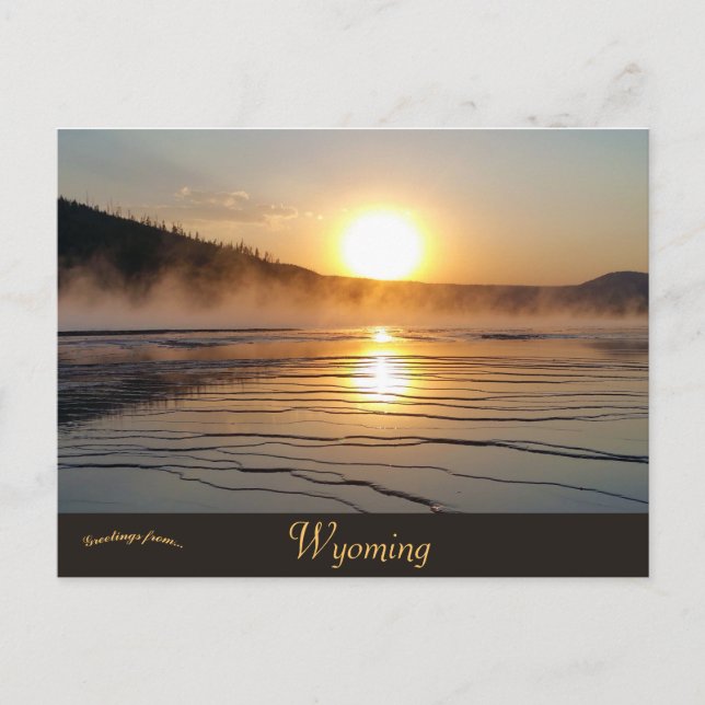 Sonnenuntergang auf Yellowstone Naturpark Teton Wy Postkarte (Vorderseite)