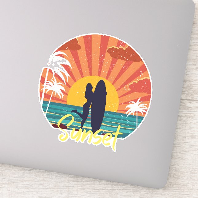 Sonnenuntergang Aufkleber (Detail)