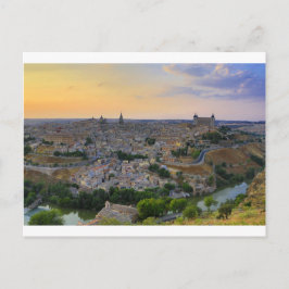 Sonnenuntergang Aussicht auf Toledo Spanien Postkarte