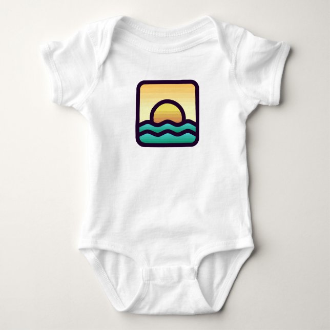 Sonnenuntergang Baby Strampler (Vorderseite)