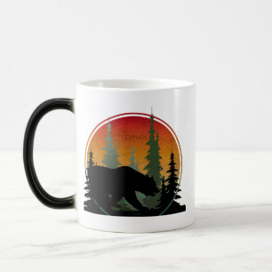 Sonnenuntergang Bär Natur Wald Tier Verwandlungstasse