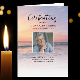 Sonnenuntergang Beach Foto Feier zum Leben Beerdig Programm