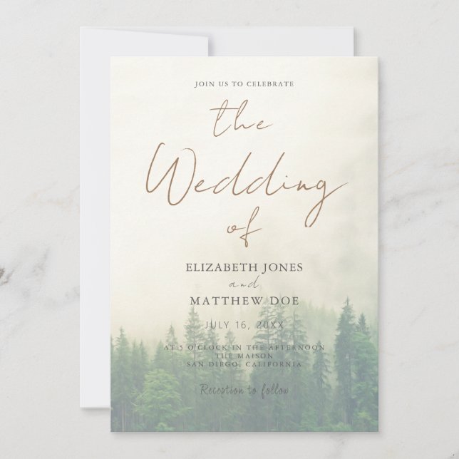 Sonnenuntergang Beach Hochzeitsstrand - Einladung  (Vorderseite)