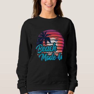 Sonnenuntergang Beach Palm Tree Sommerbetrieb Ho Sweatshirt