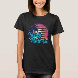 Sonnenuntergang Beach Palm Tree Sommerbetrieb Ho T-Shirt