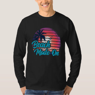 Sonnenuntergang Beach Palm Tree Sommerbetrieb Ho T-Shirt