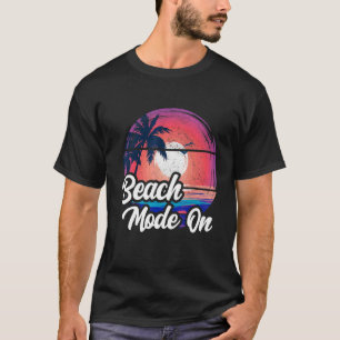 Sonnenuntergang Beach Palm Tree Sommerbetrieb Ho T-Shirt