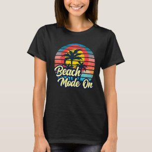Sonnenuntergang Beach Palm Tree Sommerbetrieb Ho T-Shirt